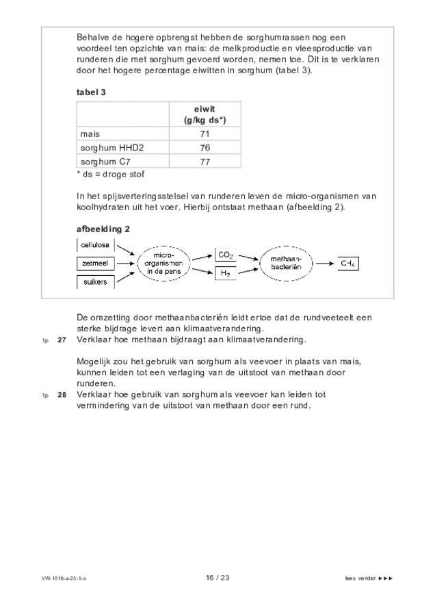 Opgaven examen VWO biologie 2023, tijdvak 1. Pagina 16