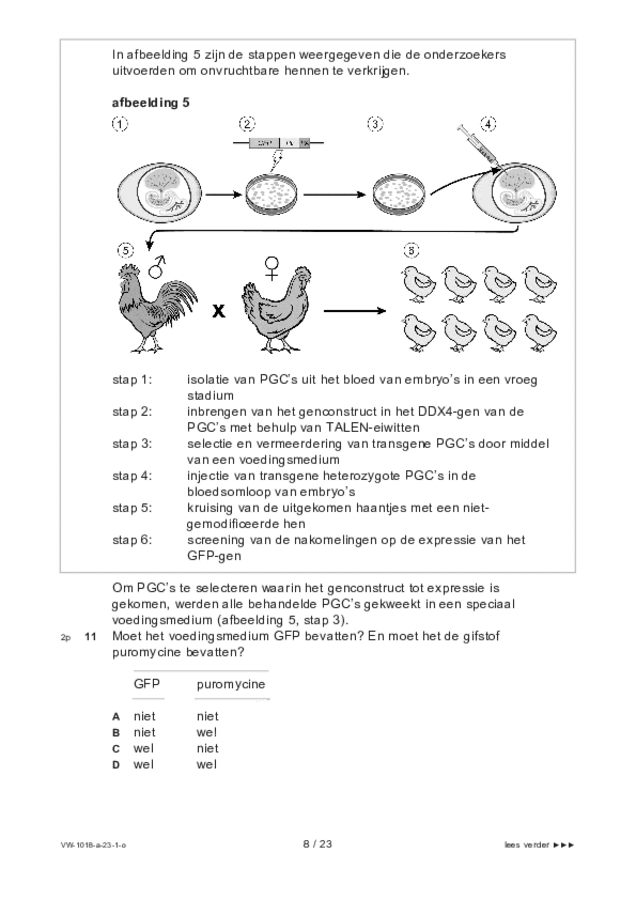 Opgaven examen VWO biologie 2023, tijdvak 1. Pagina 8