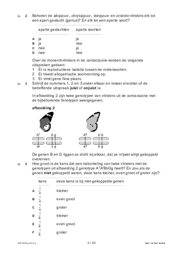 Opgaven examen VWO biologie 2023, tijdvak 2. Pagina 3