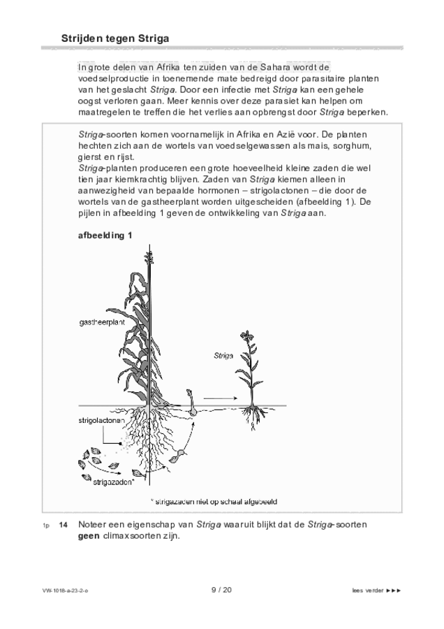 Opgaven examen VWO biologie 2023, tijdvak 2. Pagina 9