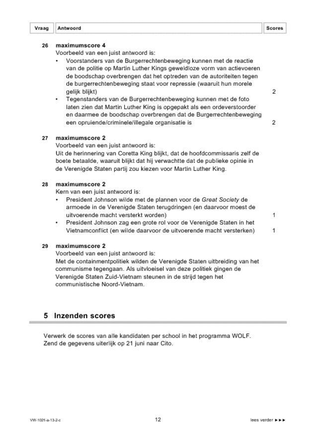 Correctievoorschrift examen VWO geschiedenis 2013, tijdvak 2. Pagina 12