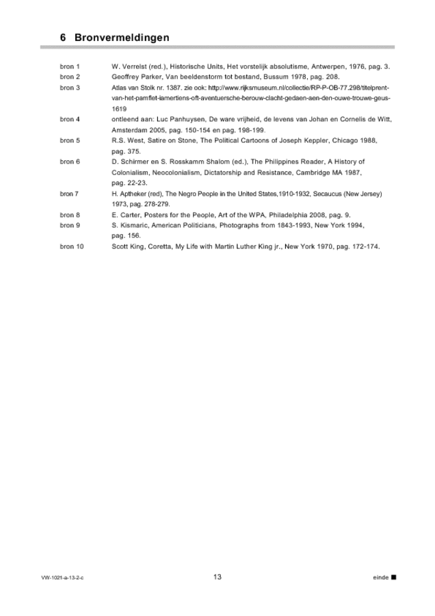Correctievoorschrift examen VWO geschiedenis 2013, tijdvak 2. Pagina 13
