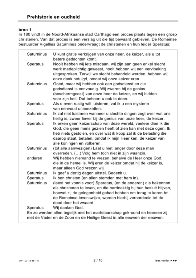 Bijlage examen VWO geschiedenis 2015, tijdvak 1. Pagina 2