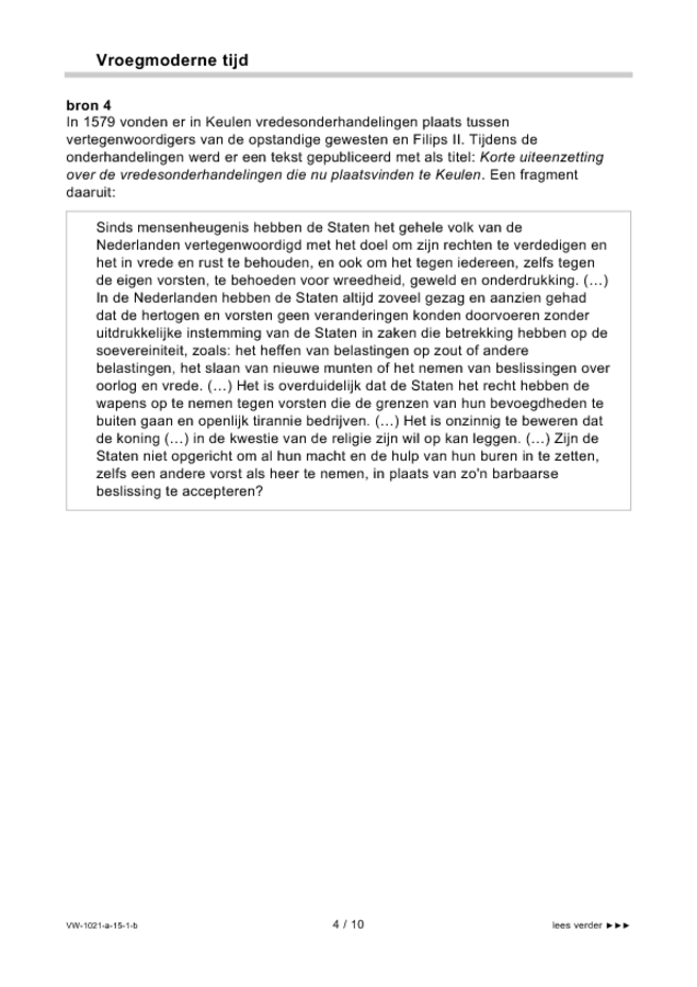 Bijlage examen VWO geschiedenis 2015, tijdvak 1. Pagina 4
