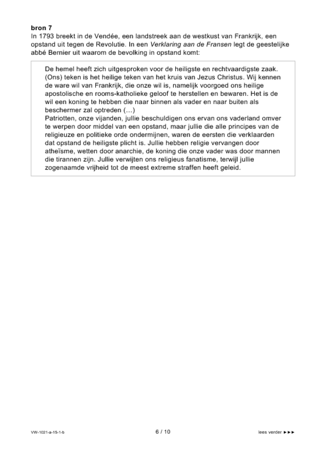 Bijlage examen VWO geschiedenis 2015, tijdvak 1. Pagina 6