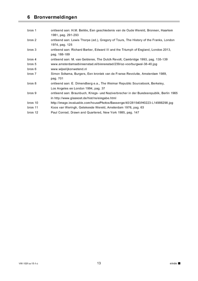 Correctievoorschrift examen VWO geschiedenis 2015, tijdvak 1. Pagina 13