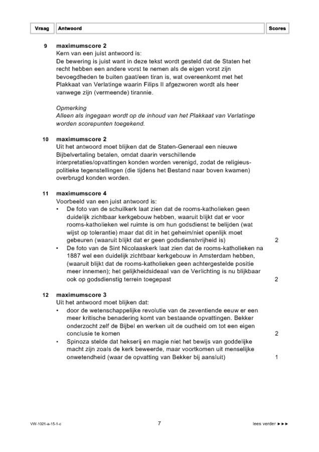 Correctievoorschrift examen VWO geschiedenis 2015, tijdvak 1. Pagina 7