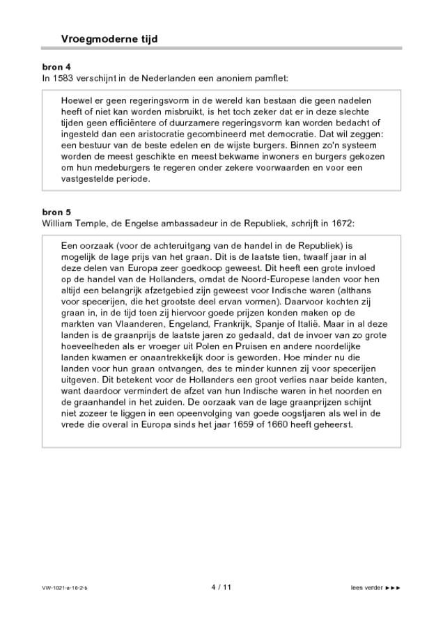 Bijlage examen VWO geschiedenis 2016, tijdvak 2. Pagina 4
