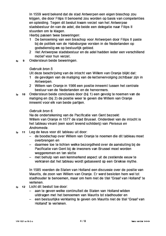 Opgaven examen VWO geschiedenis 2019, tijdvak 2. Pagina 4