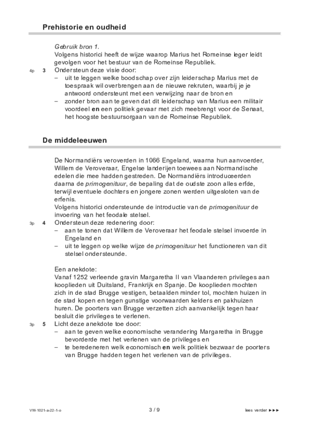 Opgaven examen VWO geschiedenis 2022, tijdvak 1. Pagina 3