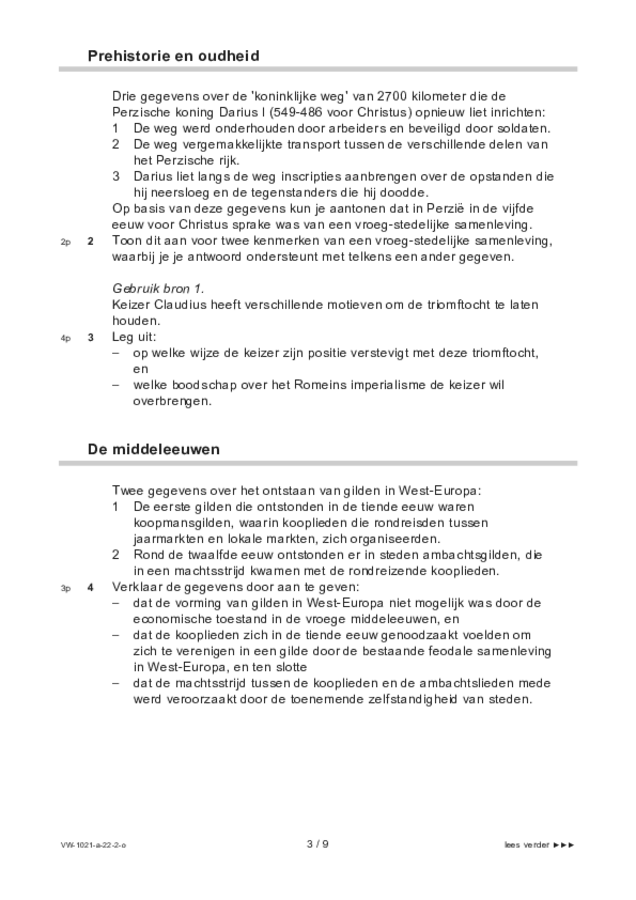 Opgaven examen VWO geschiedenis 2022, tijdvak 2. Pagina 3