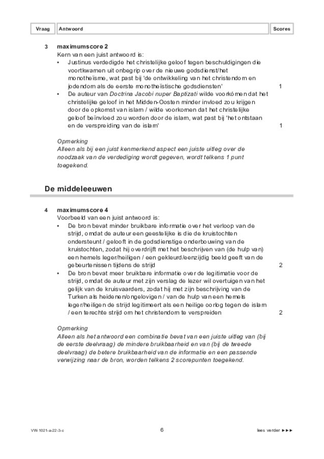 Correctievoorschrift examen VWO geschiedenis 2022, tijdvak 3. Pagina 6