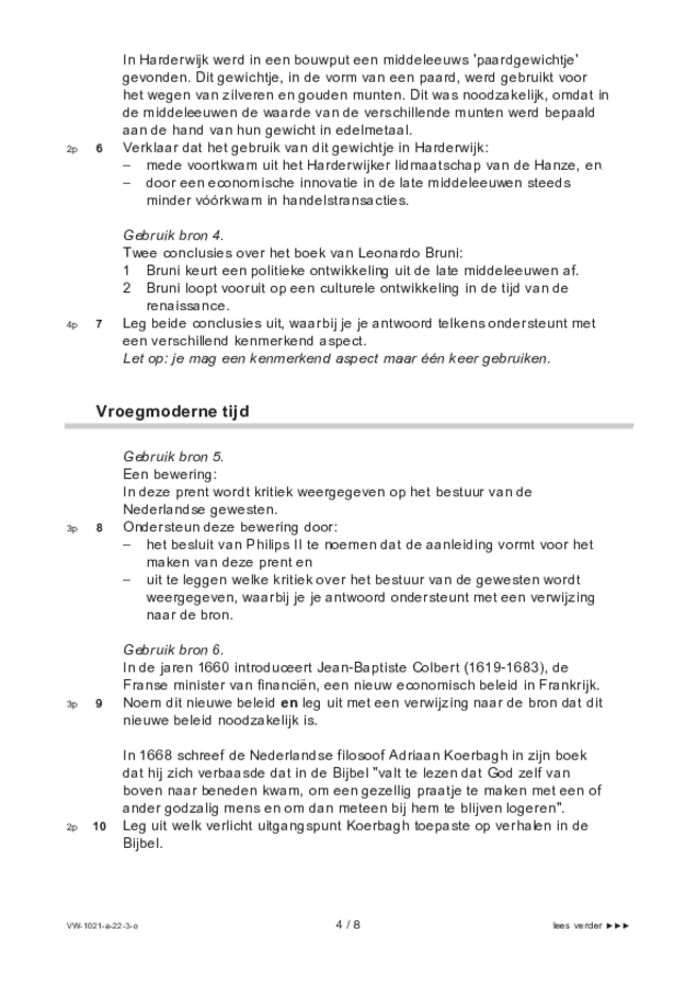 Opgaven examen VWO geschiedenis 2022, tijdvak 3. Pagina 4