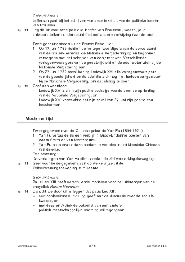 Opgaven examen VWO geschiedenis 2022, tijdvak 3. Pagina 5