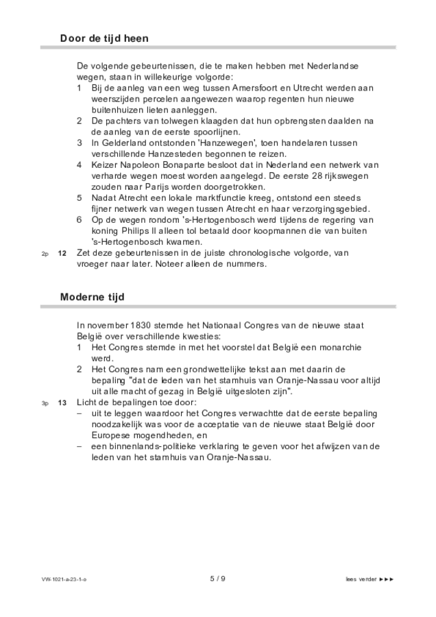 Opgaven examen VWO geschiedenis 2023, tijdvak 1. Pagina 5