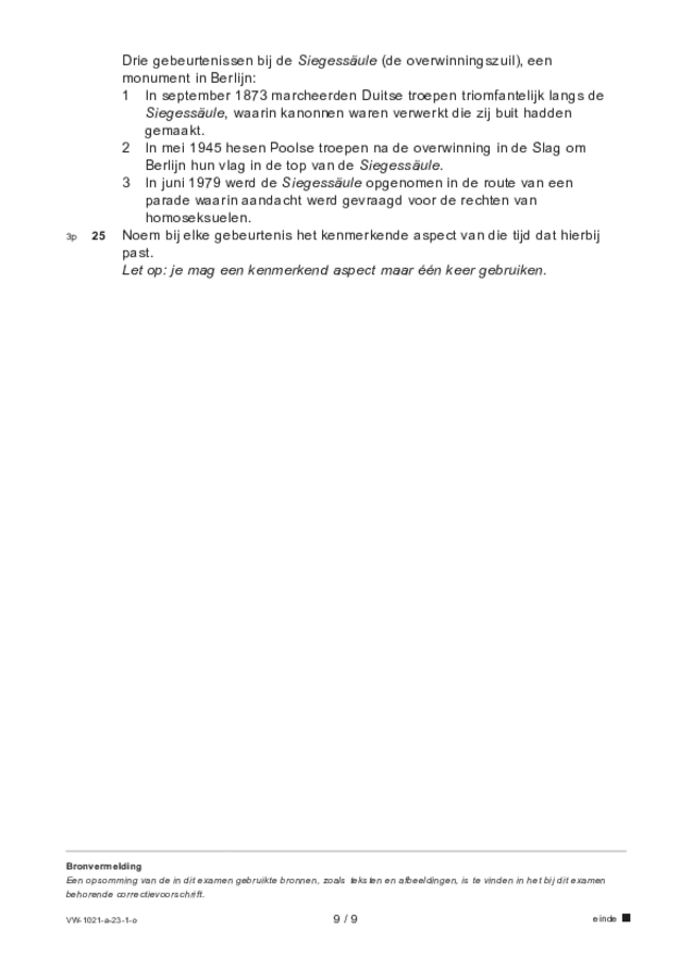 Opgaven examen VWO geschiedenis 2023, tijdvak 1. Pagina 9