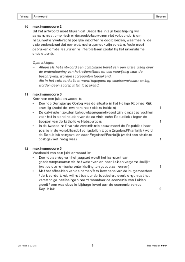 Correctievoorschrift examen VWO geschiedenis 2023, tijdvak 2. Pagina 9