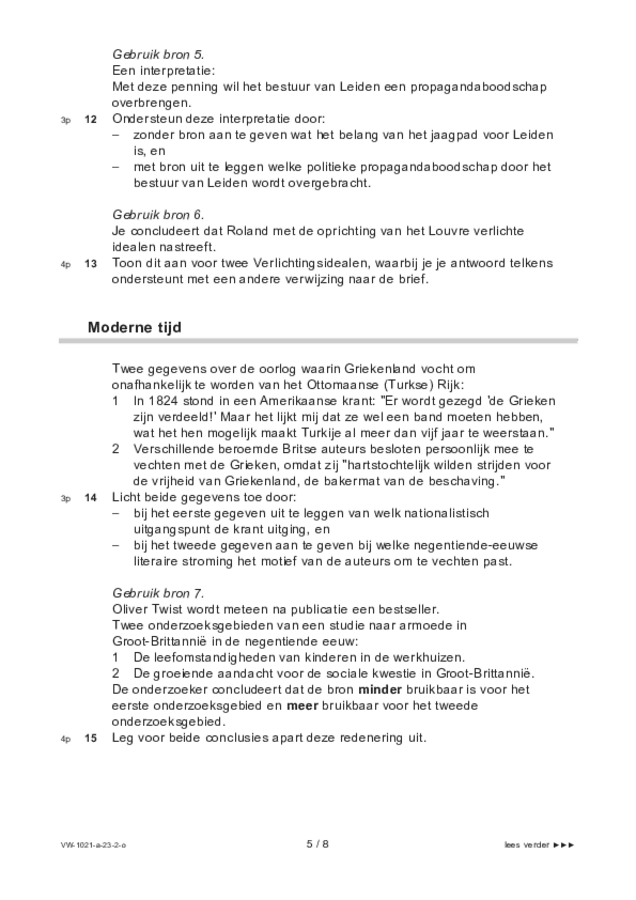 Opgaven examen VWO geschiedenis 2023, tijdvak 2. Pagina 5