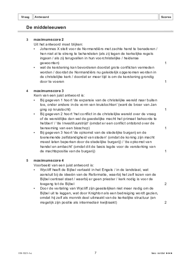 Correctievoorschrift examen VWO geschiedenis 2022, tijdvak 1. Pagina 7