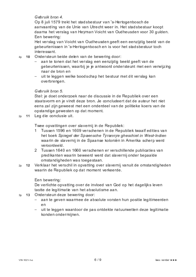 Opgaven examen VWO geschiedenis 2022, tijdvak 1. Pagina 6