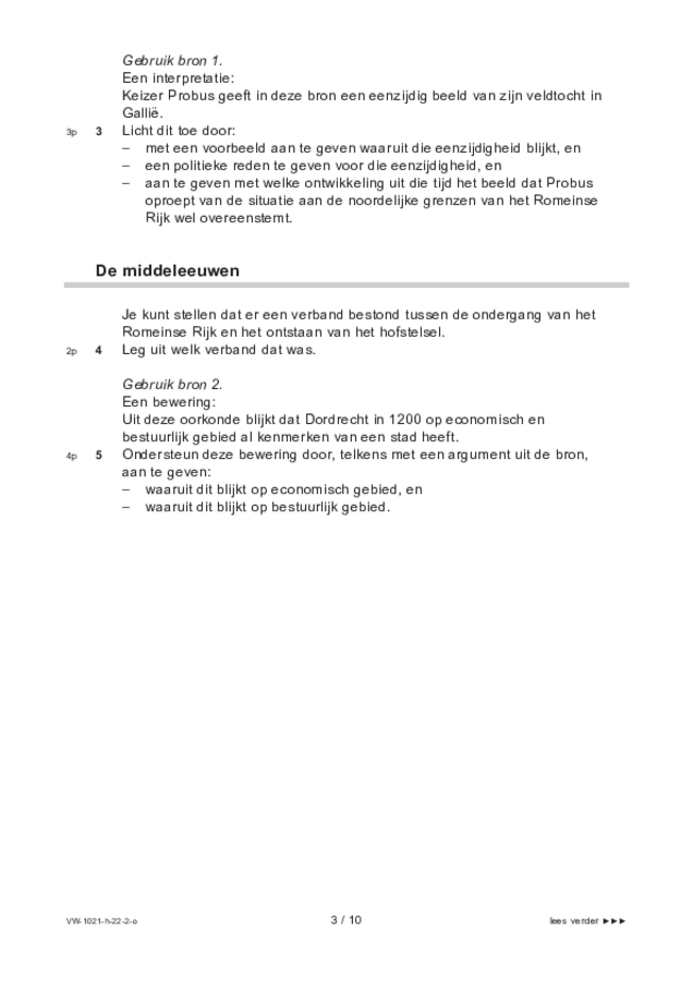 Opgaven examen VWO geschiedenis 2022, tijdvak 2. Pagina 3