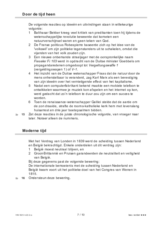 Opgaven examen VWO geschiedenis 2022, tijdvak 2. Pagina 7