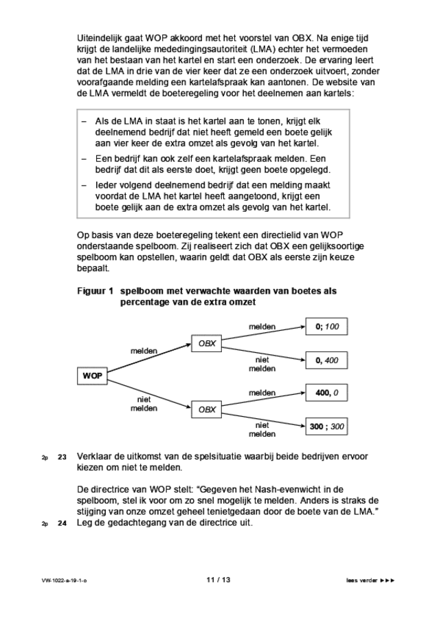 Opgaven examen VWO economie 2019, tijdvak 1. Pagina 11