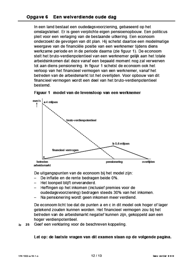 Opgaven examen VWO economie 2019, tijdvak 1. Pagina 12