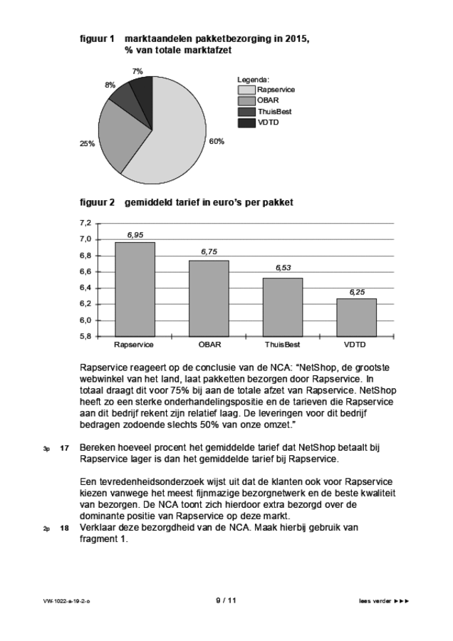 Opgaven examen VWO economie 2019, tijdvak 2. Pagina 9