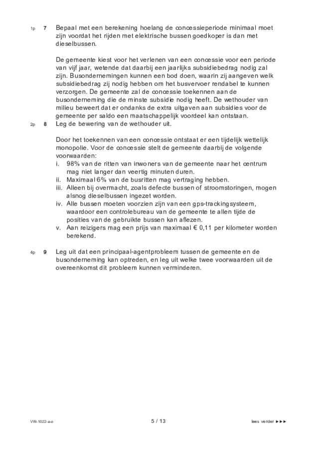 Opgaven examen VWO economie 2021, tijdvak 1. Pagina 5