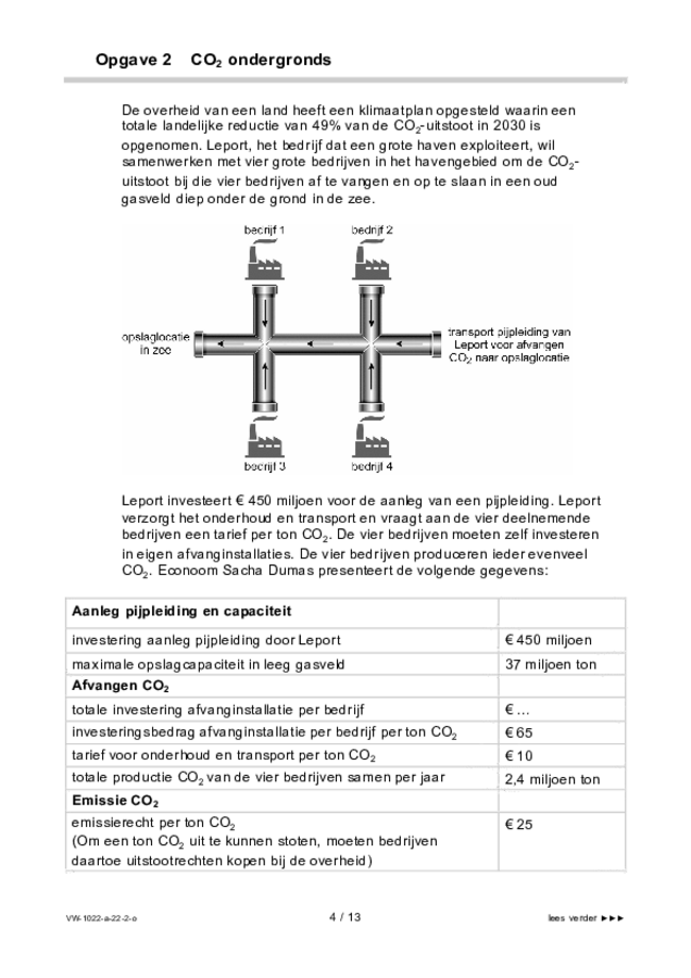 Opgaven examen VWO economie 2022, tijdvak 2. Pagina 4