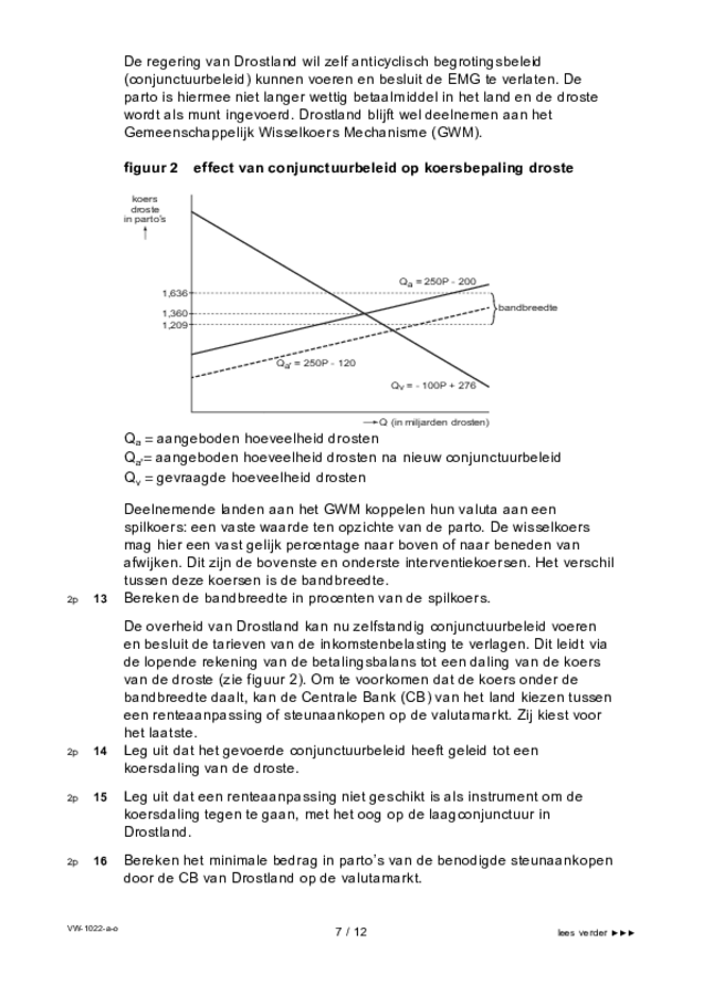 Opgaven examen VWO economie 2022, tijdvak 3. Pagina 7
