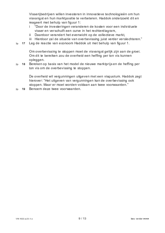 Opgaven examen VWO economie 2023, tijdvak 1. Pagina 9