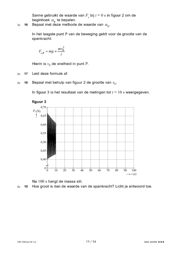 Opgaven examen VWO natuurkunde 2015, tijdvak 1. Pagina 11