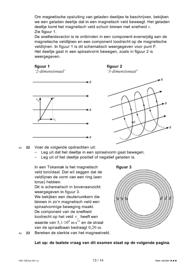 Opgaven examen VWO natuurkunde 2015, tijdvak 1. Pagina 13