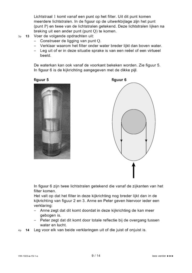 Opgaven examen VWO natuurkunde 2015, tijdvak 1. Pagina 9