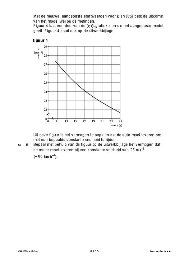 Opgaven examen VWO natuurkunde 2018, tijdvak 1. Pagina 4