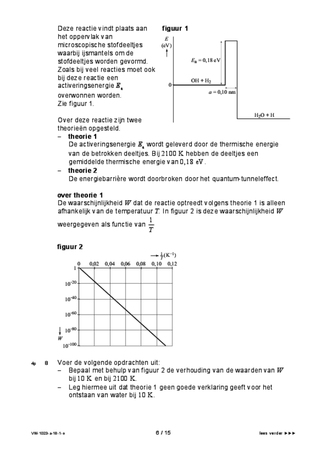Opgaven examen VWO natuurkunde 2018, tijdvak 1. Pagina 6