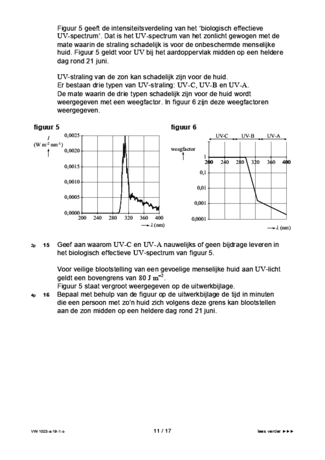 Opgaven examen VWO natuurkunde 2019, tijdvak 1. Pagina 11
