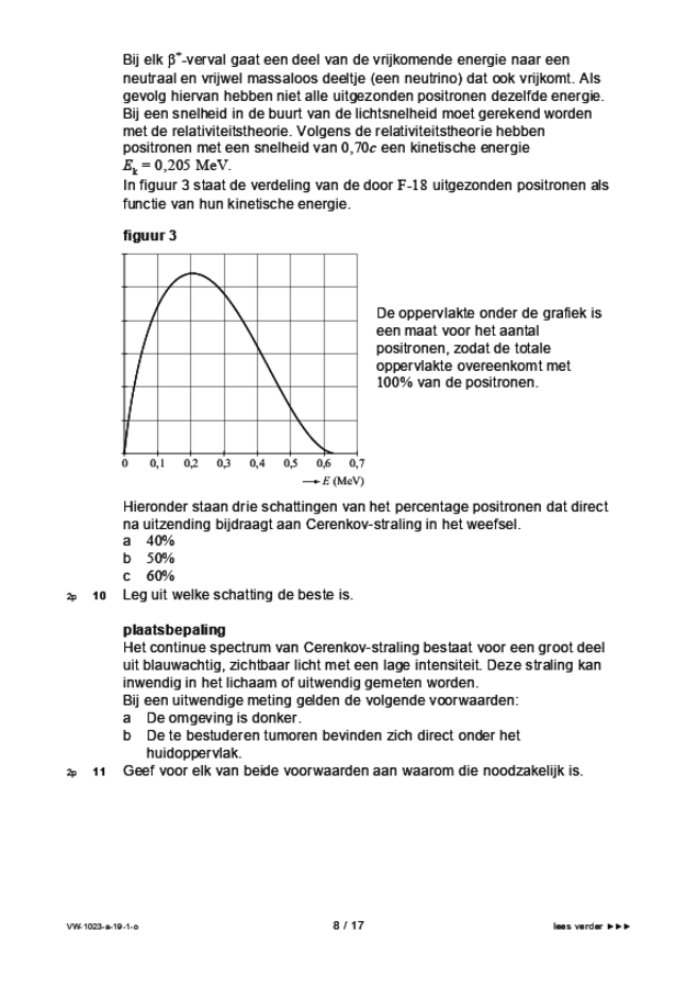 Opgaven examen VWO natuurkunde 2019, tijdvak 1. Pagina 8