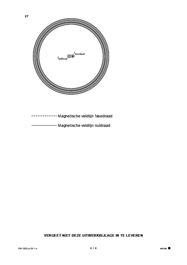 Uitwerkbijlage examen VWO natuurkunde 2019, tijdvak 1. Pagina 4