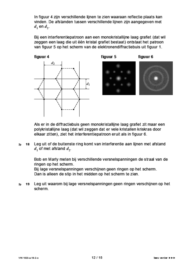Opgaven examen VWO natuurkunde 2019, tijdvak 2. Pagina 12