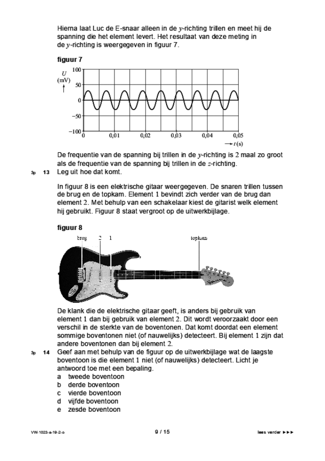 Opgaven examen VWO natuurkunde 2019, tijdvak 2. Pagina 9