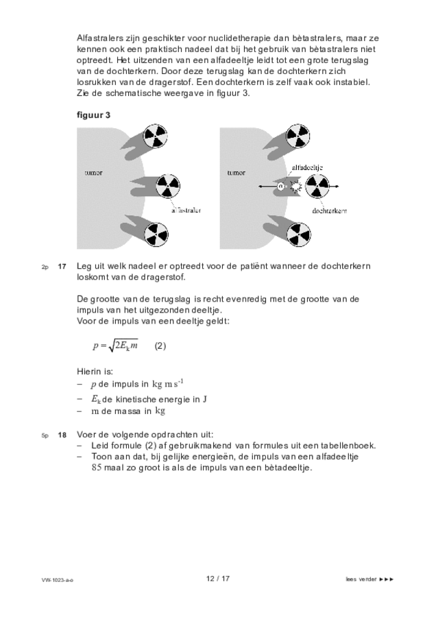 Opgaven examen VWO natuurkunde 2021, tijdvak 1. Pagina 12