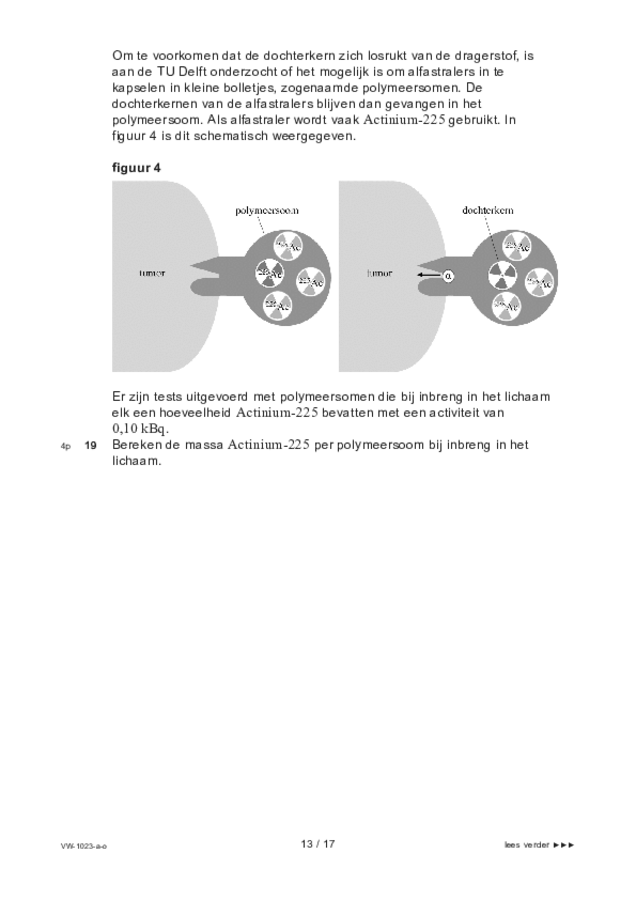Opgaven examen VWO natuurkunde 2021, tijdvak 1. Pagina 13