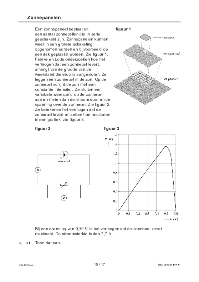 Opgaven examen VWO natuurkunde 2021, tijdvak 1. Pagina 15