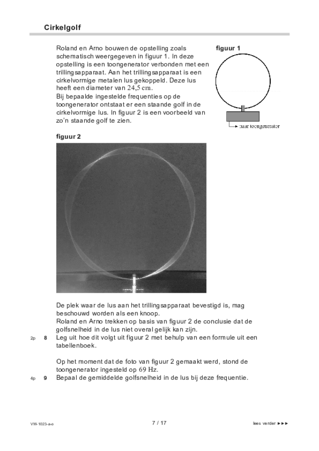 Opgaven examen VWO natuurkunde 2021, tijdvak 1. Pagina 7
