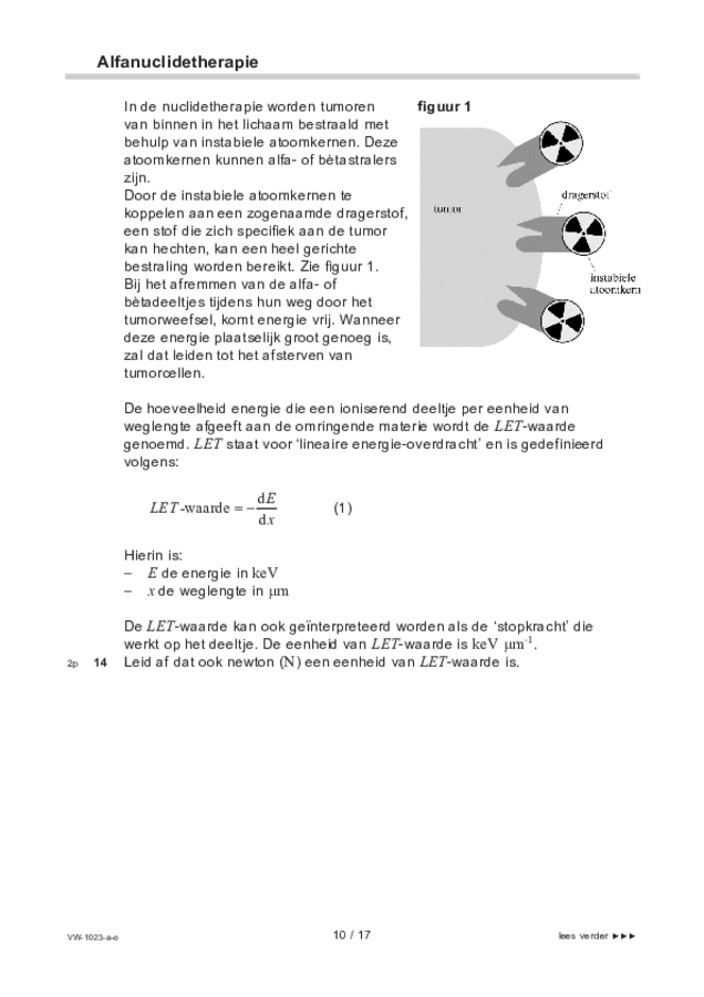 Opgaven examen VWO natuurkunde 2021, tijdvak 1. Pagina 10