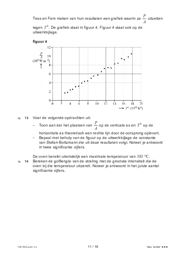 Opgaven examen VWO natuurkunde 2022, tijdvak 1. Pagina 11