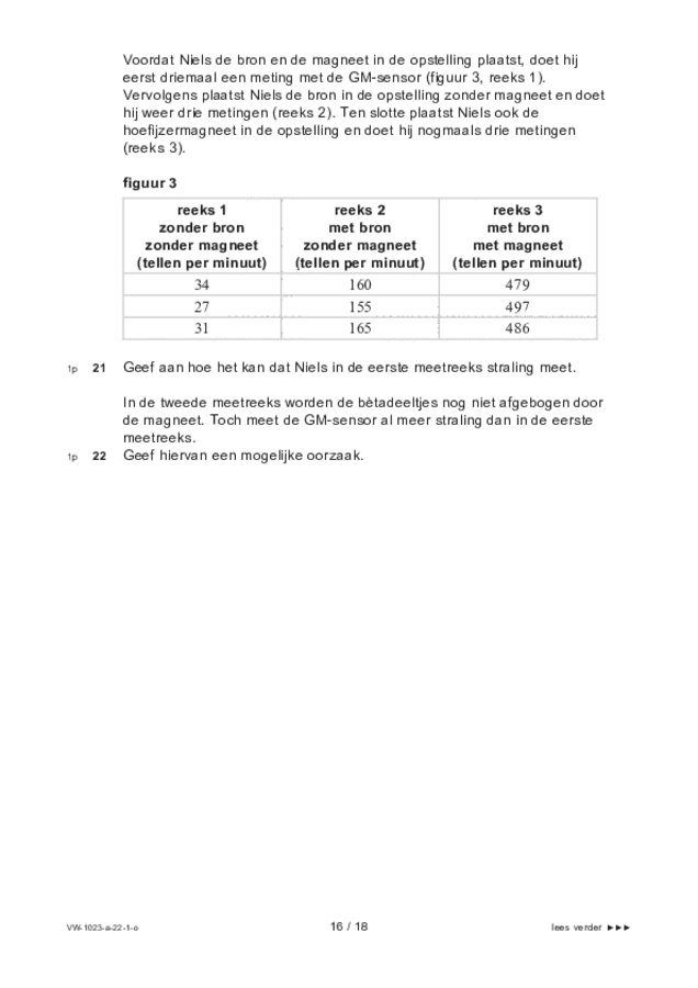 Opgaven examen VWO natuurkunde 2022, tijdvak 1. Pagina 16